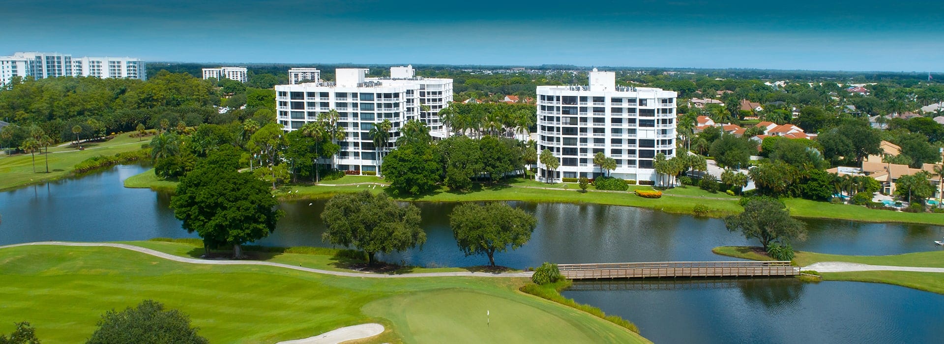Fairway Point condominium living at Boca West overlooking fairways and greens