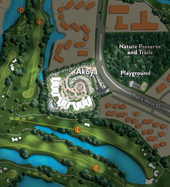 Site Map of Akoya condominiums at Boca West Site Map of Akoya condominiums at Boca West