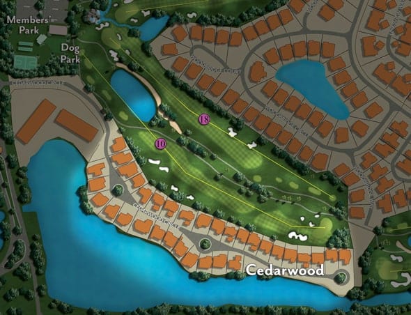 Site Map of Cedarwood neighborhood at Boca West
