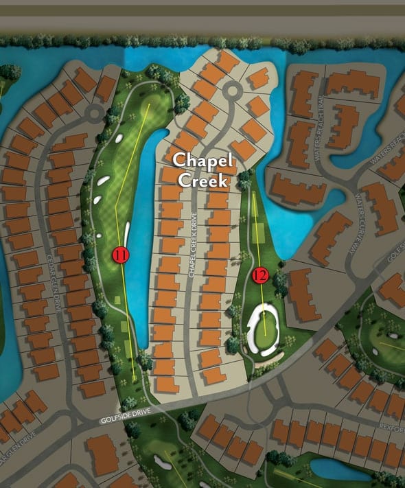 Site Map of Chapel Creek neighborhood at Boca West