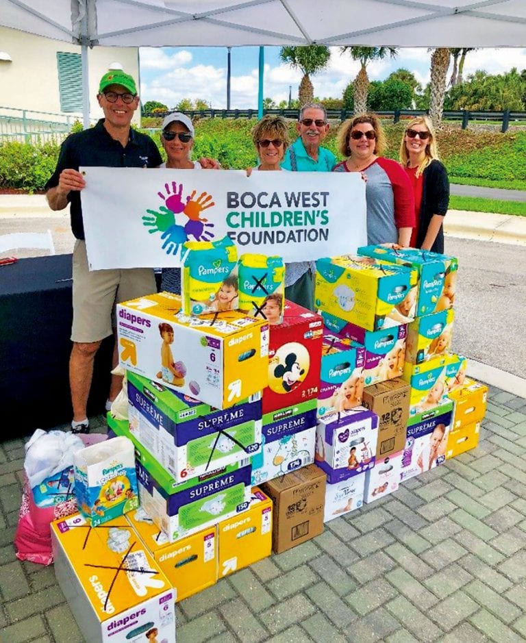 Boca West Members donating supplies through Boca West Children's Foundation