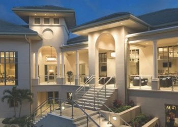 Exterior View of the Boca West Clubhouse In which Boca West Realty Office are located