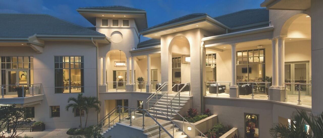 Exterior View of the Boca West Clubhouse In which Boca West Realty Office are located