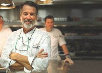 Three Chefs in the kitchen of Prime Cut at Boca West