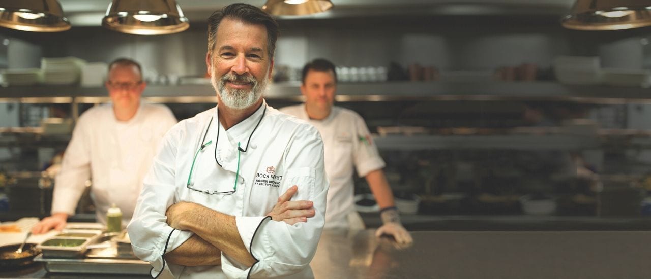 Three Chefs in the kitchen of Prime Cut at Boca West