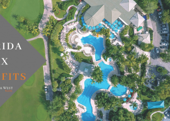Aerial view of Boca West Pool Amenity