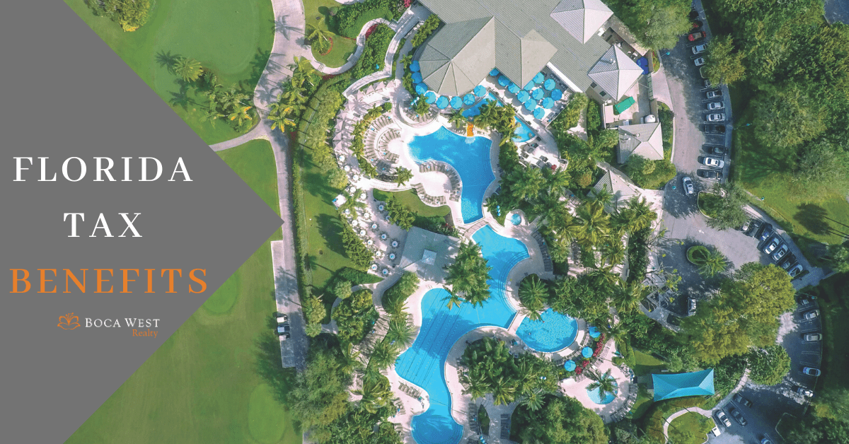 Aerial view of Boca West Pool Amenity
