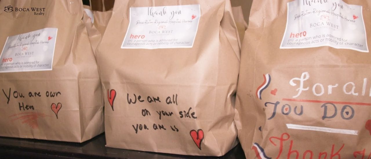 Boca West FoodPackaged for the Hospital workers