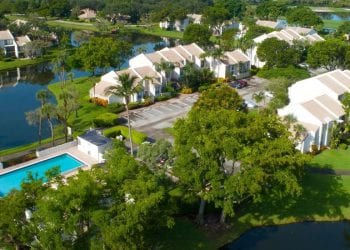 boca west aerial view of the community