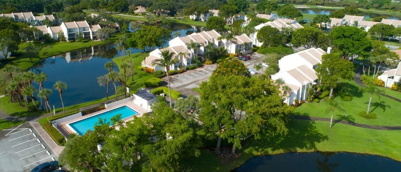 boca west aerial view of the community