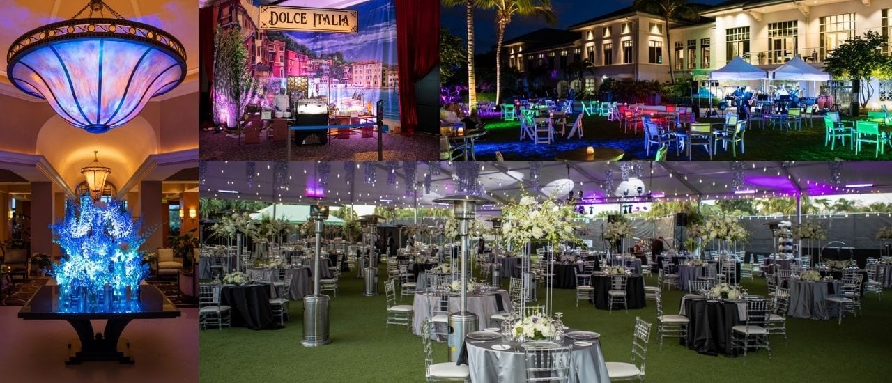 collage of boca west events in 2020