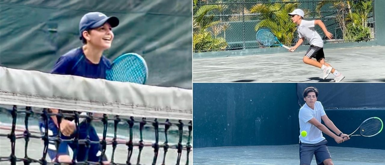 huller family playing tennis