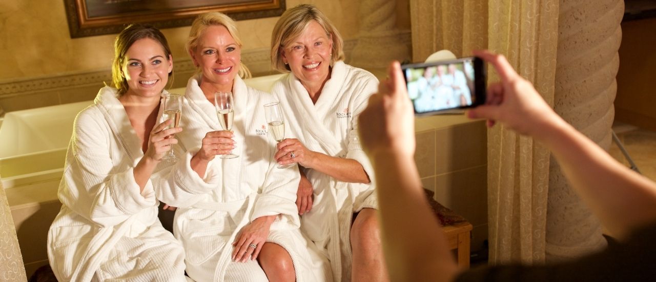 family at spa making memories at boca west