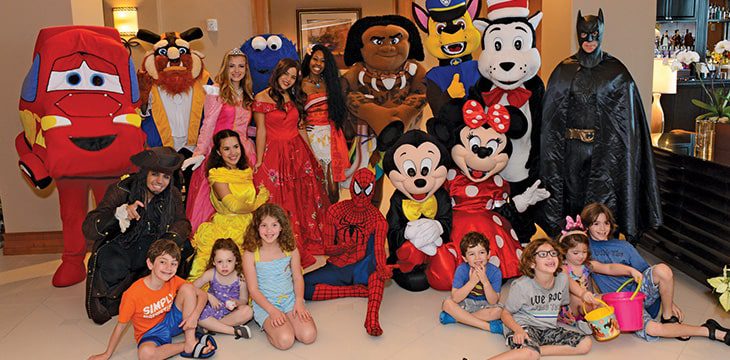 group of characters at boca west for character day