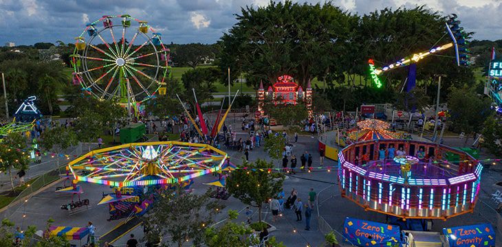 aerial of fair at boca west