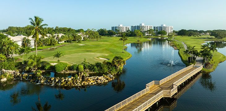 aerial of the boca west golf and community