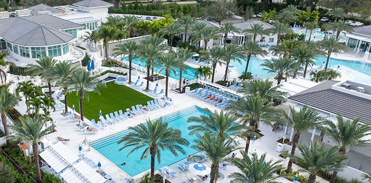aerial of the Boca West Lifestyle & Racquet Center
