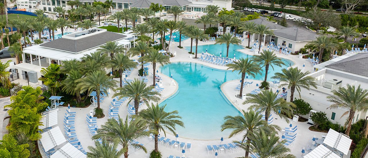 aerial of the new Boca West Lifestyle & Racquet Center