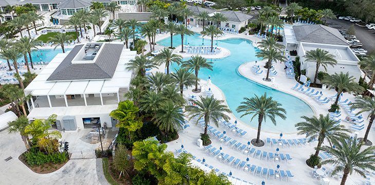 aerial view of the new Lifestyle & Racquet Center at Boca West