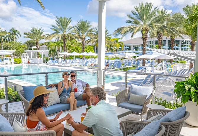 Boca West Club members at the pool